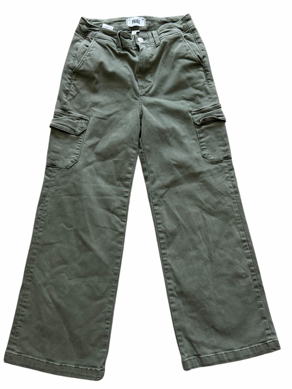 PAIGE Wide Leg Cargo Pants Green Womens Size 26